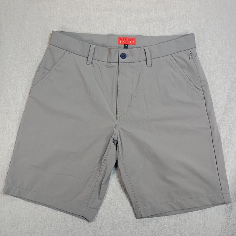 Halsey Sport Breakwater Mens 34 Gray Golf Shorts Stretch Water Resistant 9.5"
